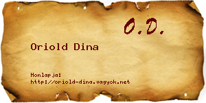 Oriold Dina névjegykártya